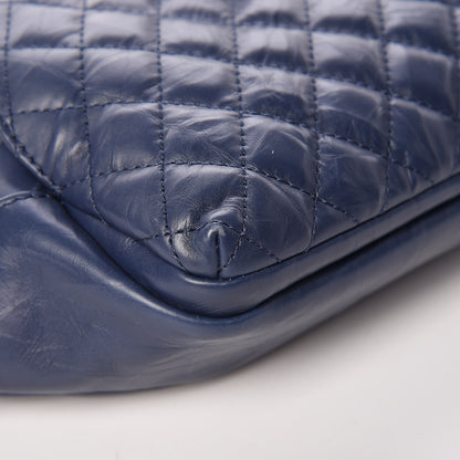Chanel Crumpled Calfskin Quilted Casual Rock Waist Bag Fanny Pack Blue 8 of 12
