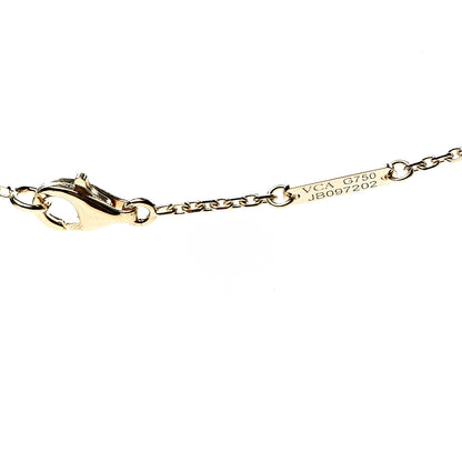 Van Cleef & Arpels 18K Yellow Gold Mother of Pearl Vintage Alhambra Pendant Necklace 3 of 5