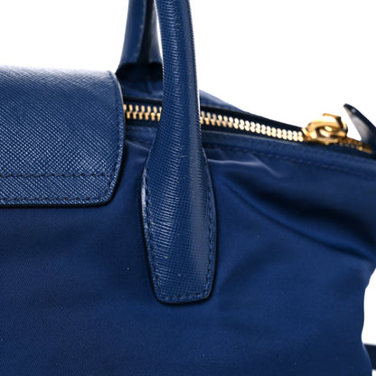 Prada Tessuto Nylon Saffiano Tote Bluette 11 of 19