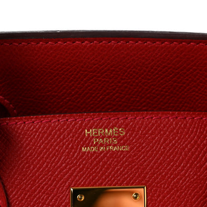 Hermes Epsom BIRKIN 30 Rouge Casaque 6 of 15
