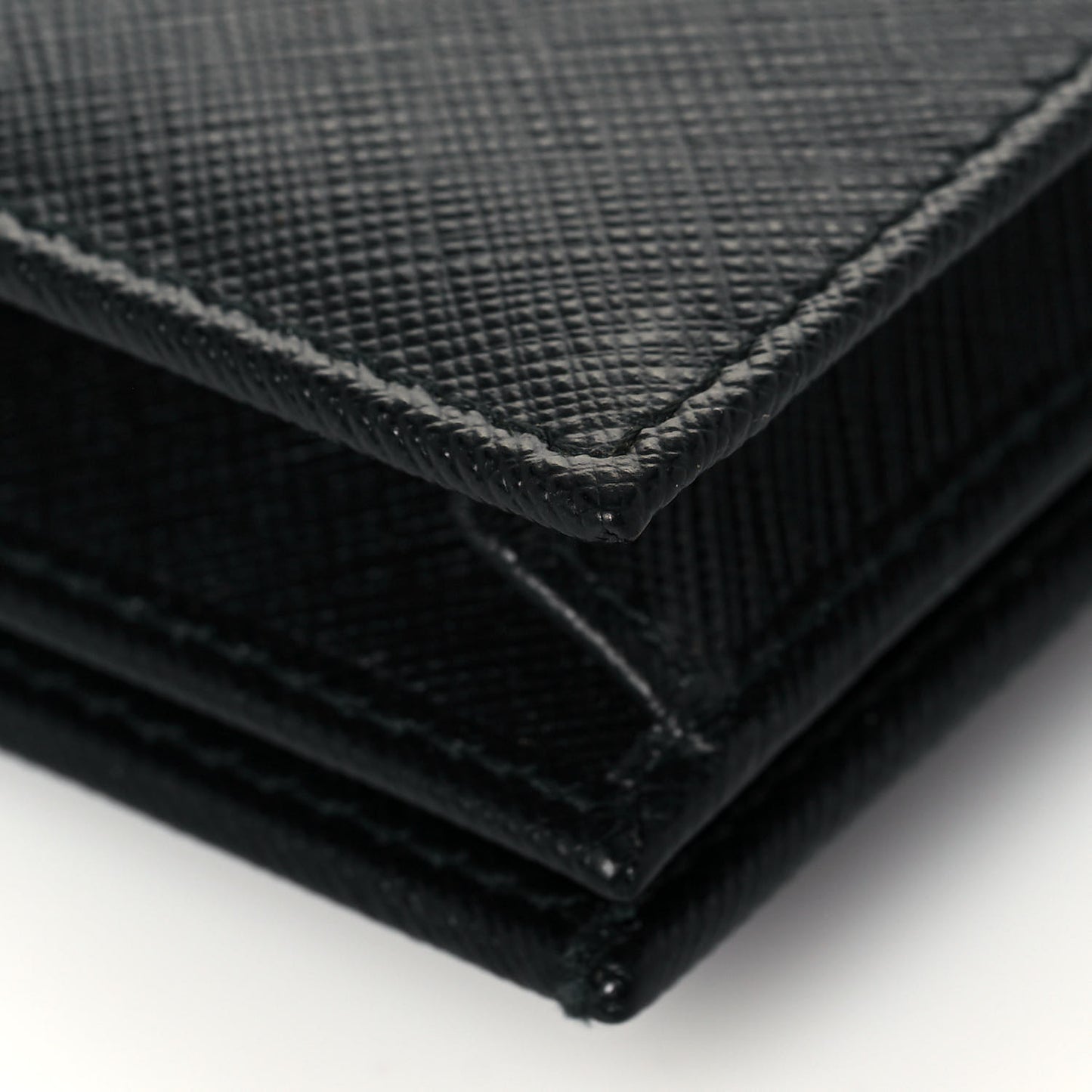 Printed Calfskin Ginny Wallet On Chain Black