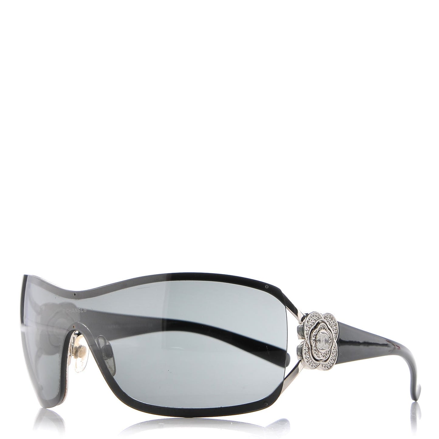 Swarovski Crystal Camellia CC Sunglasses 4164-B Black