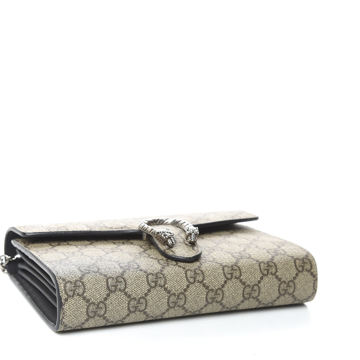 GG Supreme Monogram Mini Dionysus Chain Wallet Beige Black