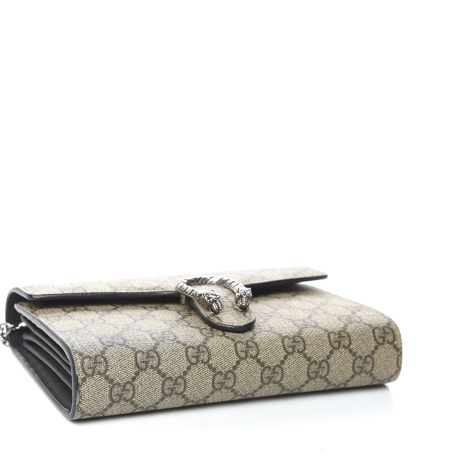 Gucci GG Supreme Monogram Mini Dionysus Chain Wallet Beige Black 4 of 11