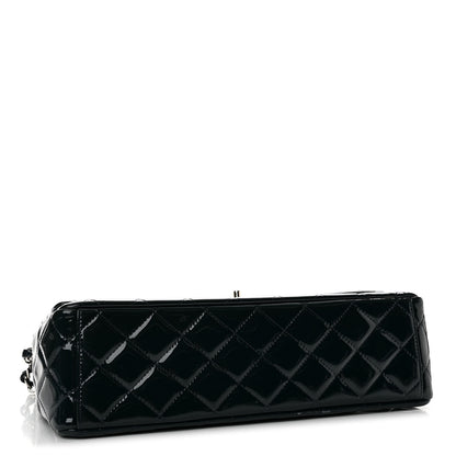 Chanel Patent Quilted Maxi Double Flap Navy Blue 4 of 12