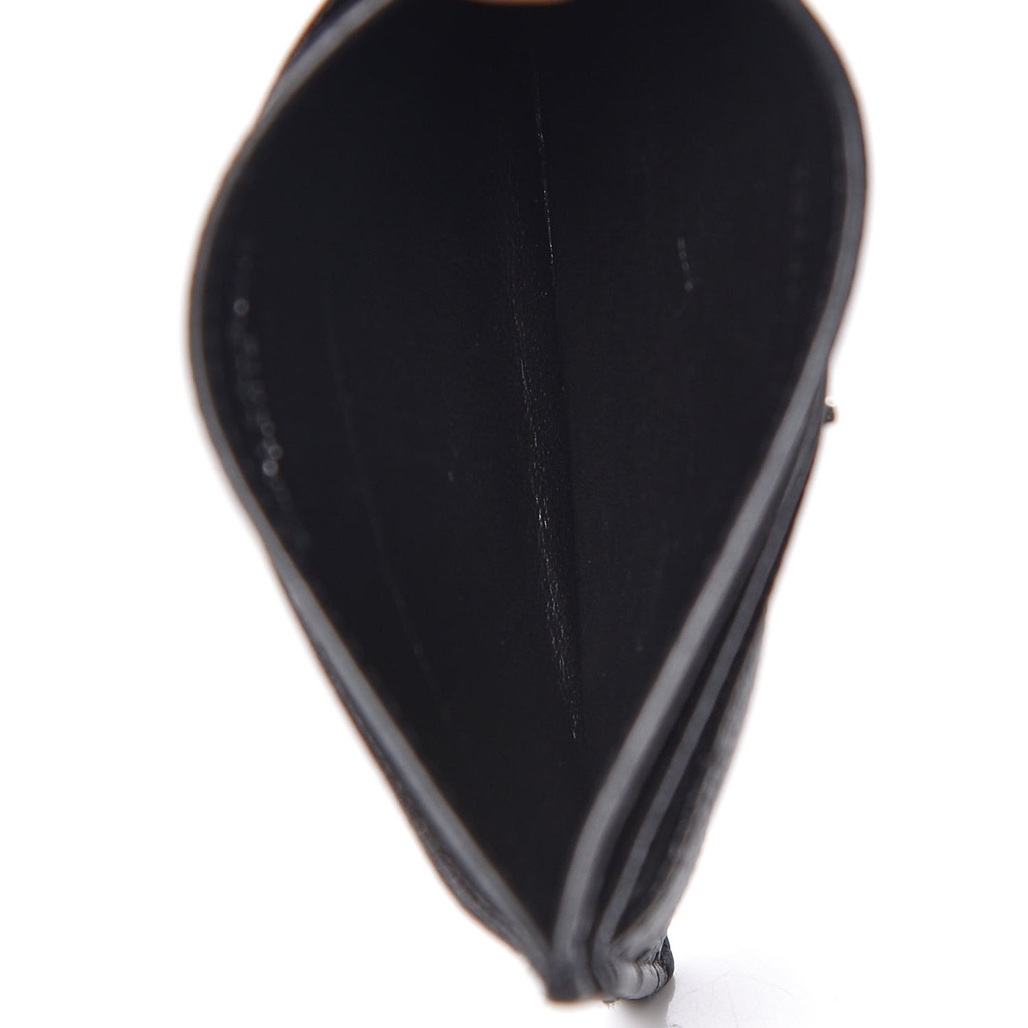 Grain De Poudre Matelasse Chevron Monogram Credit Card Case Black