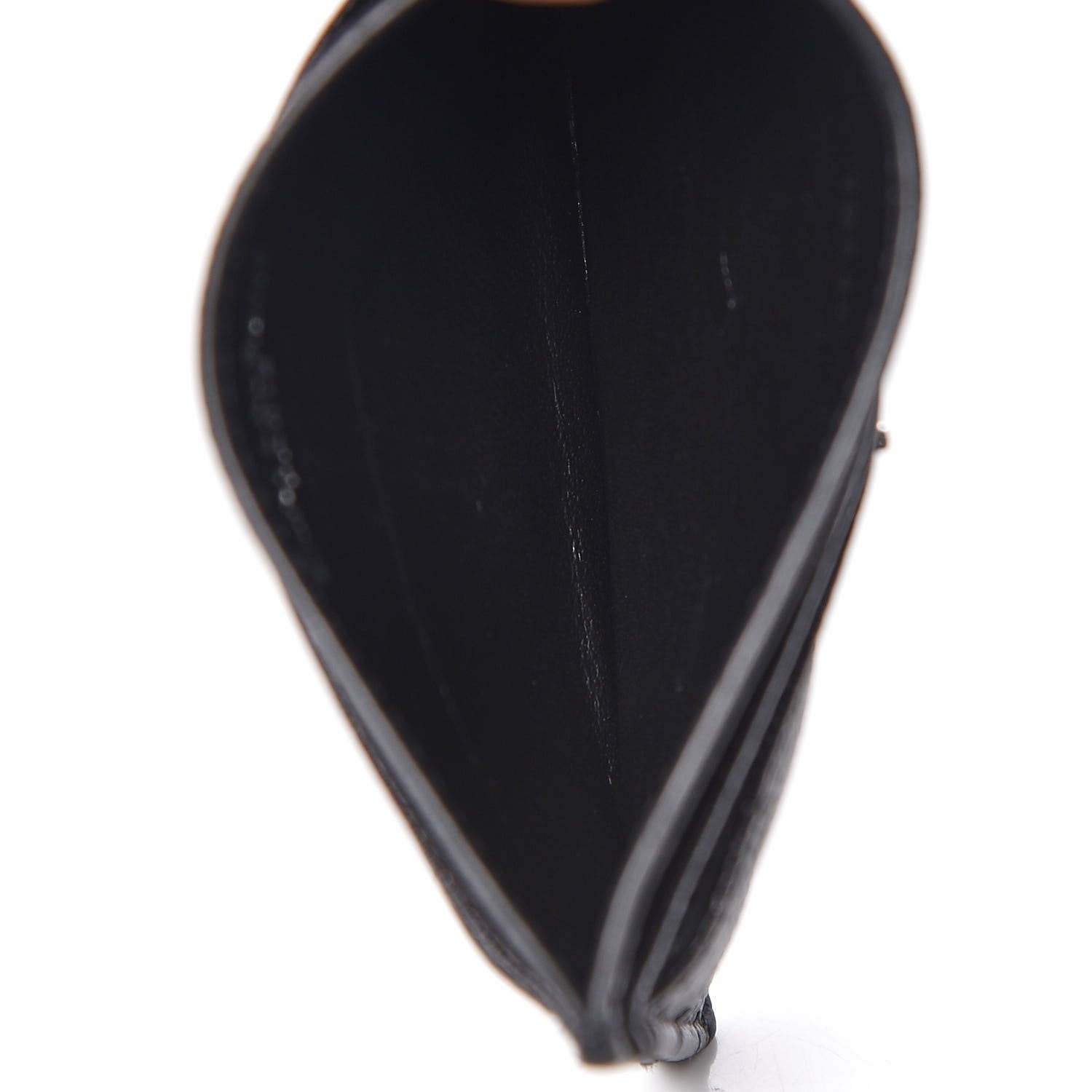 Saint Laurent Grain De Poudre Matelasse Chevron Monogram Credit Card Case Black 6 of 9