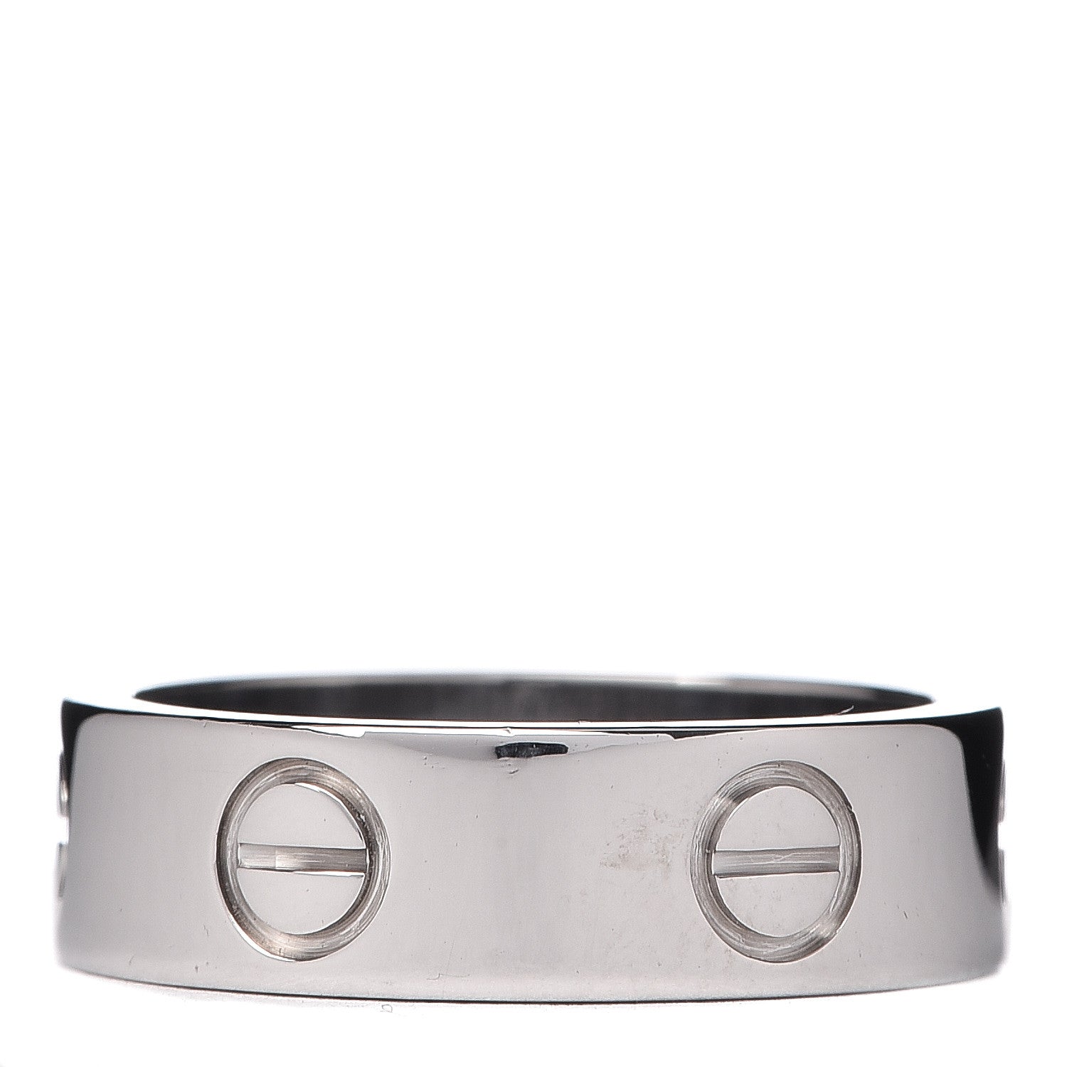 Cartier 18K White Gold 5.5mm LOVE Ring 51 5.75 3 of 4