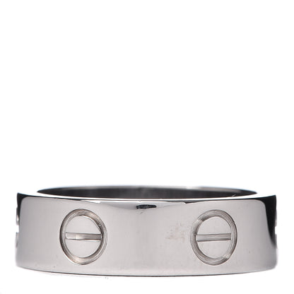 Cartier 18K White Gold 5.5mm LOVE Ring 51 5.75 3 of 4