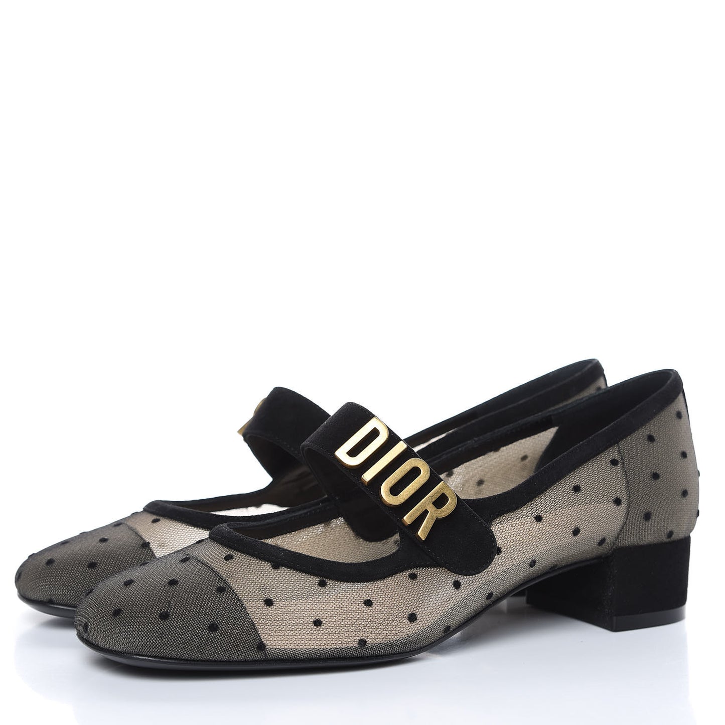 Mesh Plumetis Suede Baby-D Ballet Pumps 35.5 Black