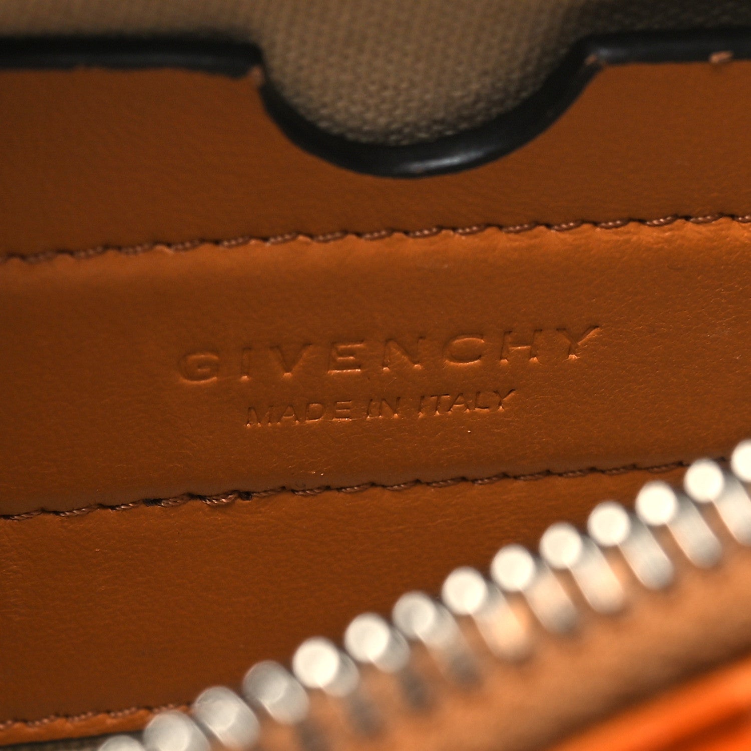Givenchy Calfskin Crocodile Embossed Nano Antigona Tan 6 of 11