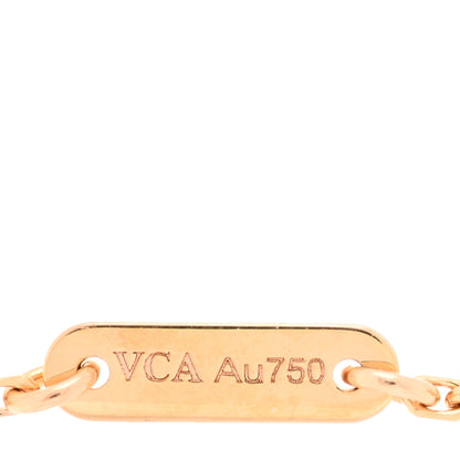 Van Cleef & Arpels 18K Rose Gold Carnelian Sweet Alhambra Bracelet 4 of 4