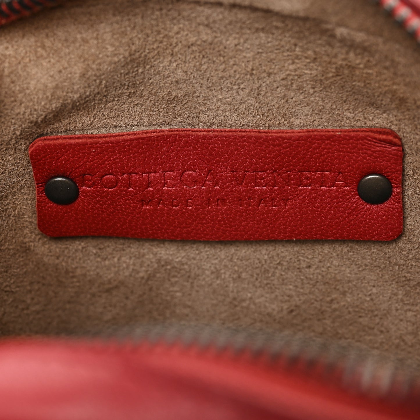 Nappa Intrecciato Belt Bag Bright Red