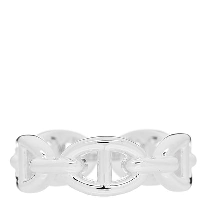Hermes Sterling Silver PM Chaine d'Ancre Enchainee Band Ring 53 6.5 1 of 9