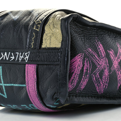 Balenciaga Agneau Arena Graffiti All Over XS Bazar Shopper Tote Black Multicolor 10 of 10