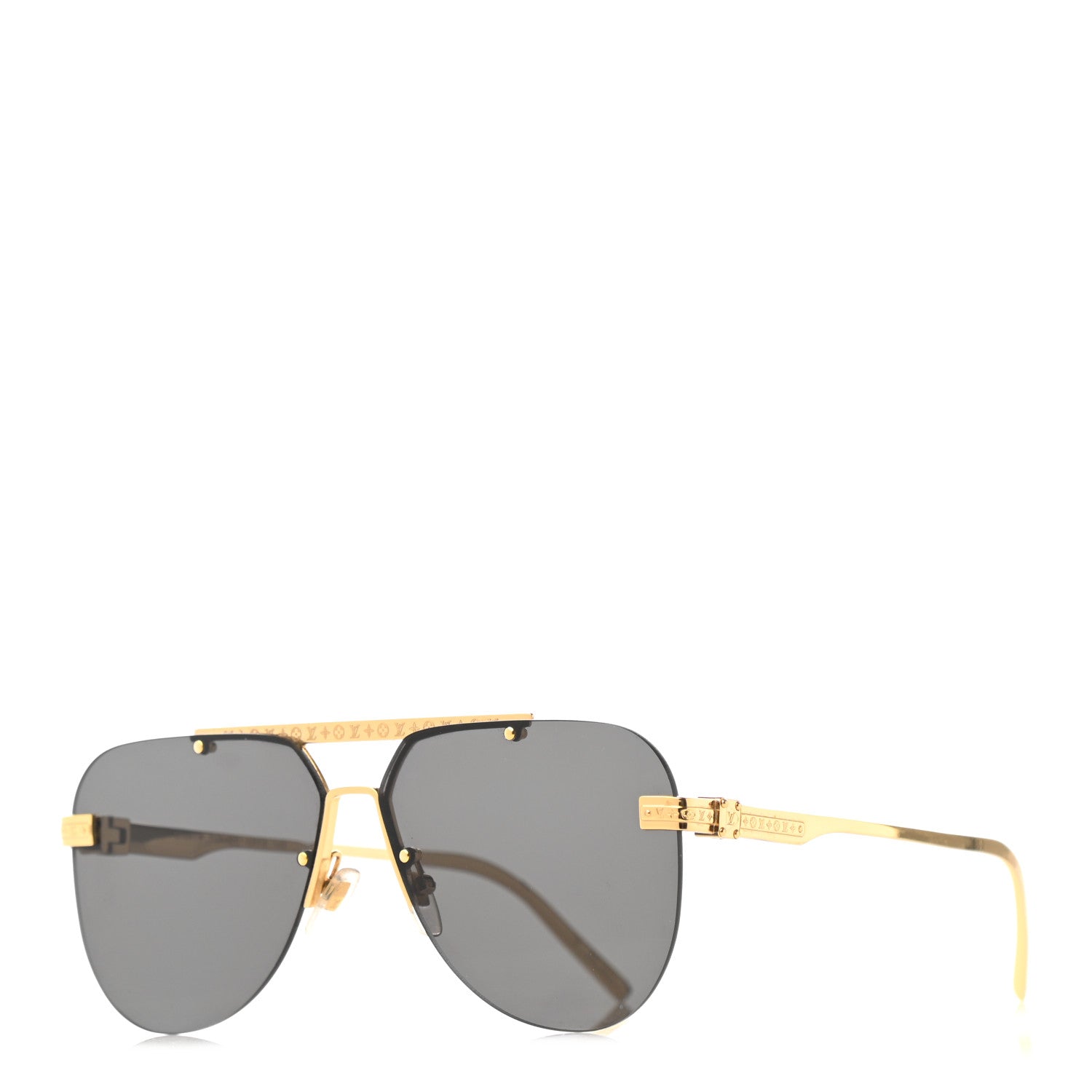 Louis Vuitton Metal LV Ash Sunglasses Z1261W Gold 1 of 8