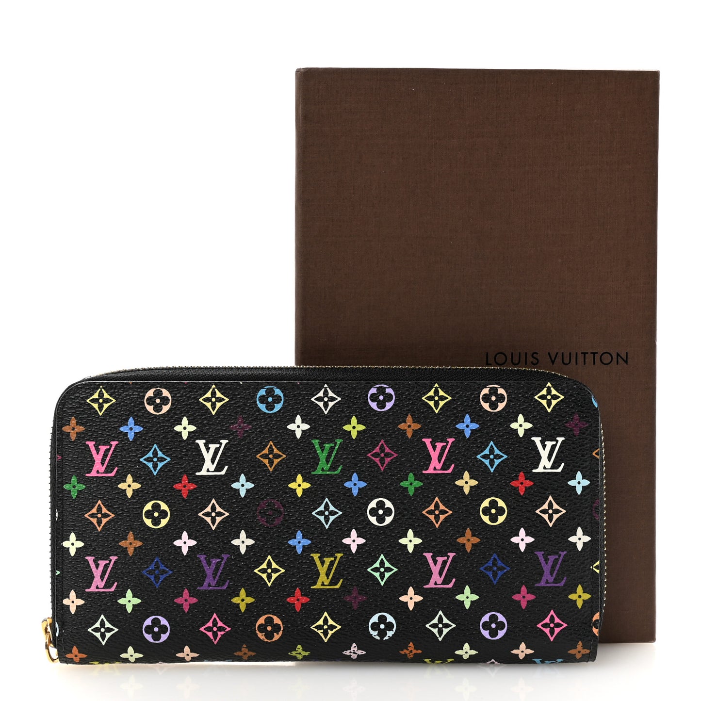 Monogram Multicolor Zippy Wallet  Black Violet