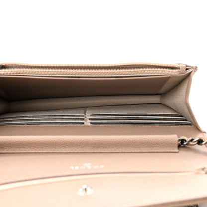 Chanel Caviar Quilted Wallet On Chain WOC Beige 5 of 13