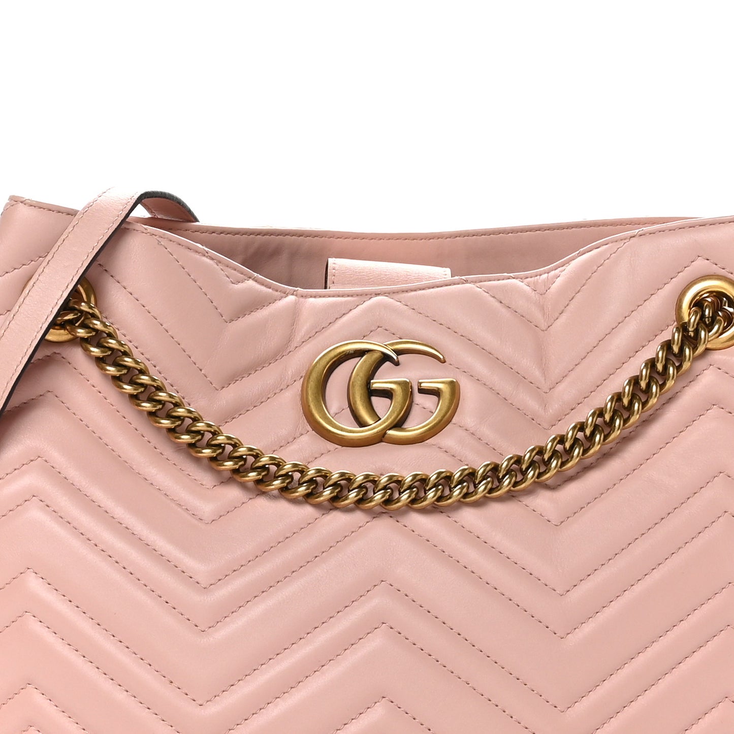 Calfskin Matelasse Medium GG Marmont Shoulder Tote Bag Perfect Pink