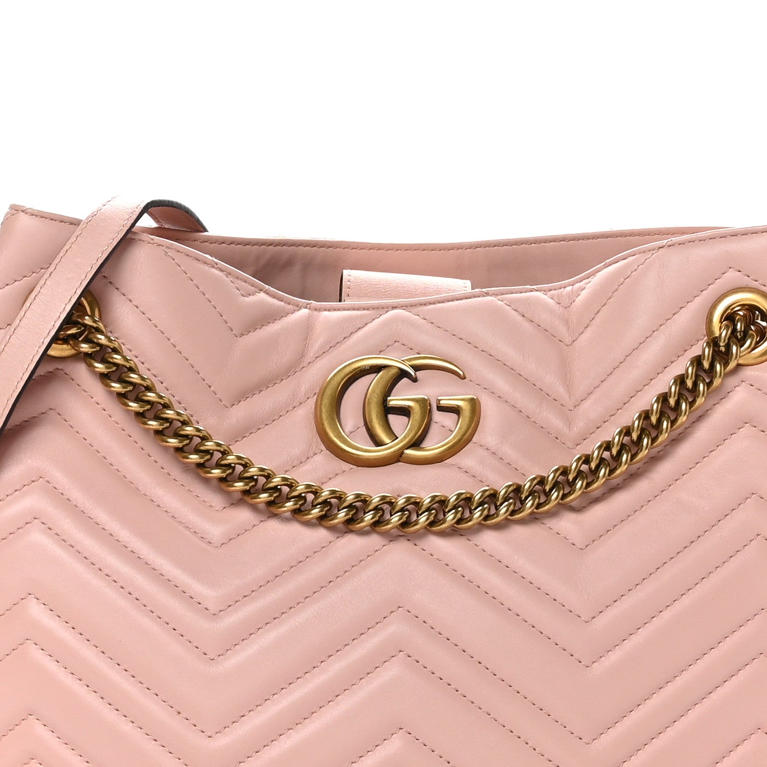 Gucci Calfskin Matelasse Medium GG Marmont Shoulder Tote Bag Perfect Pink 8 of 11