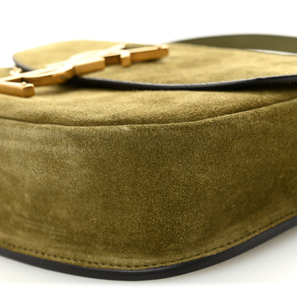Saint Laurent Suede Calfskin Monogram Small Kaia Satchel Olive Green 9 of 9