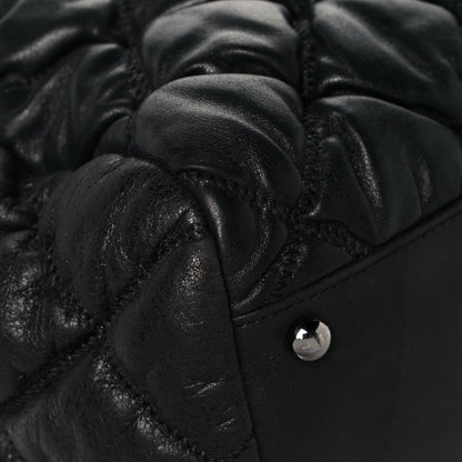 Chanel Calfskin Bubble Quilt Bowler Black 11 of 16