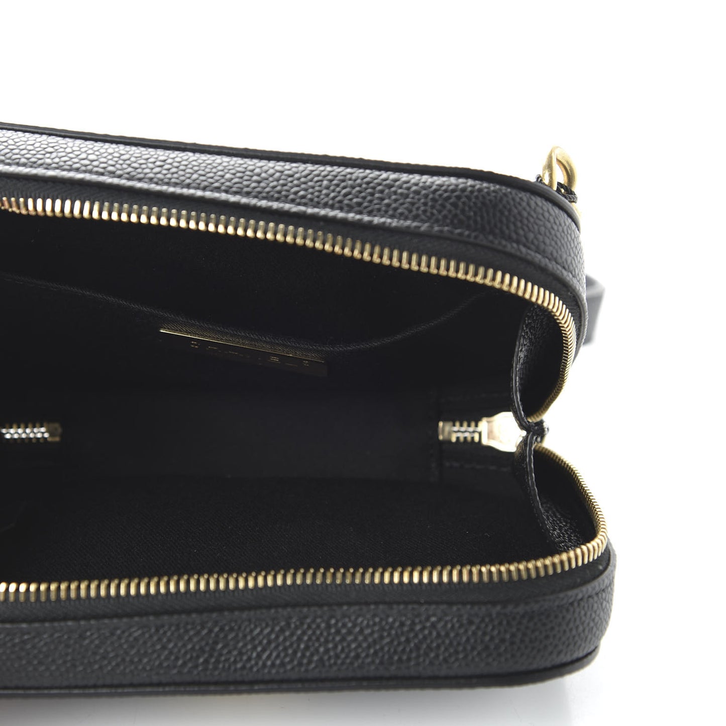 Caviar Stitched Waist Bag Black