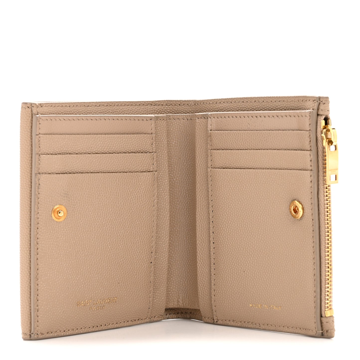 Grain De Poudre Monogram Uptown Compact Wallet Dark Beige