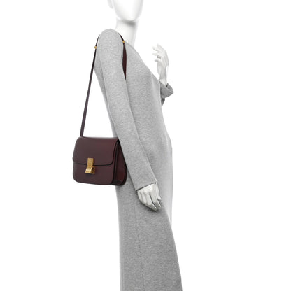 Celine Box Calfskin Medium Classic Box Flap Bag Burgundy 2 of 11