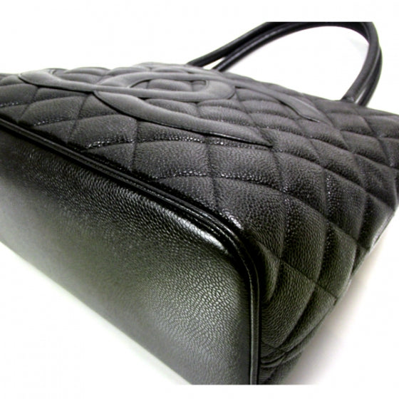 Caviar Medallion Tote Black