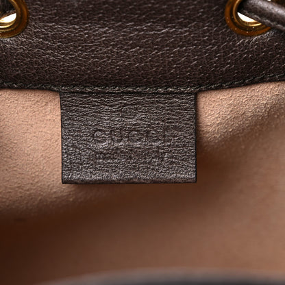Gucci GG Supreme Monogram Web Mini Ophidia Bucket Bag Brown 6 of 12