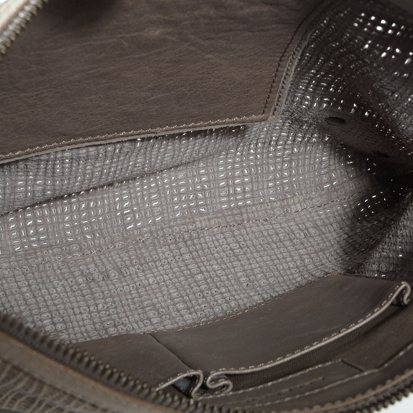 Natte Papier Clutch Greige