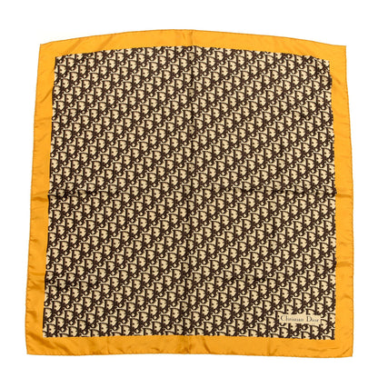 Christian Dior Silk Monogram Scarf Yellow 1 of 4
