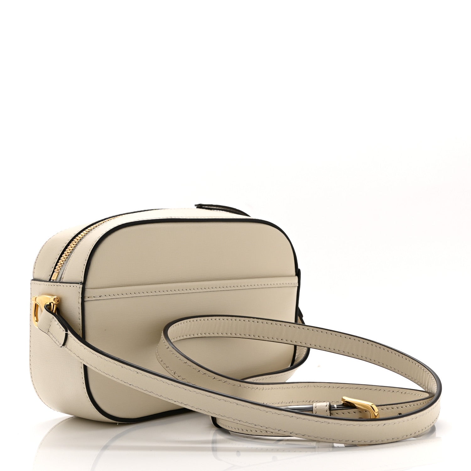 Gucci Azalea Calfskin Mini Horsebit 1955 Camera Shoulder Bag Mystic White 3 of 11