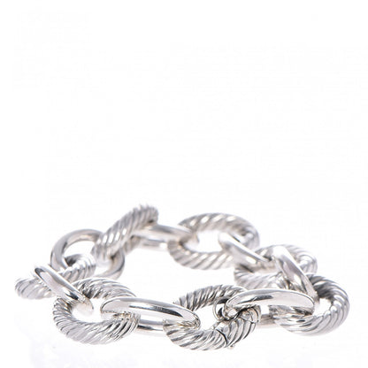 David Yurman Sterling Silver 17mm Extra Large Oval Link Bracelet 3 of 5