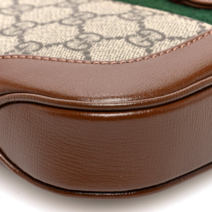 Gucci GG Supreme Monogram Azalea Calfskin Web Mini Jackie 1961 Hobo Beige Ebony Brown Sugar 8 of 9