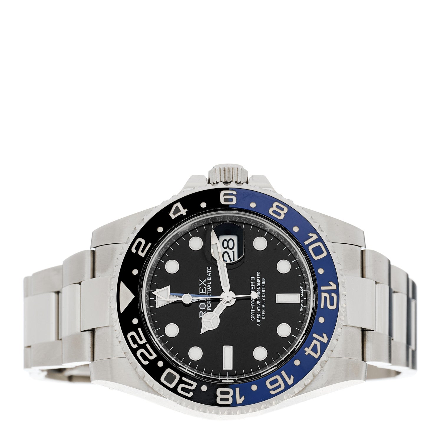 Rolex Stainless Steel 40mm Oyster Perpetual Date GMT Master II Batman Watch Black 116710BLNR 2 of 4