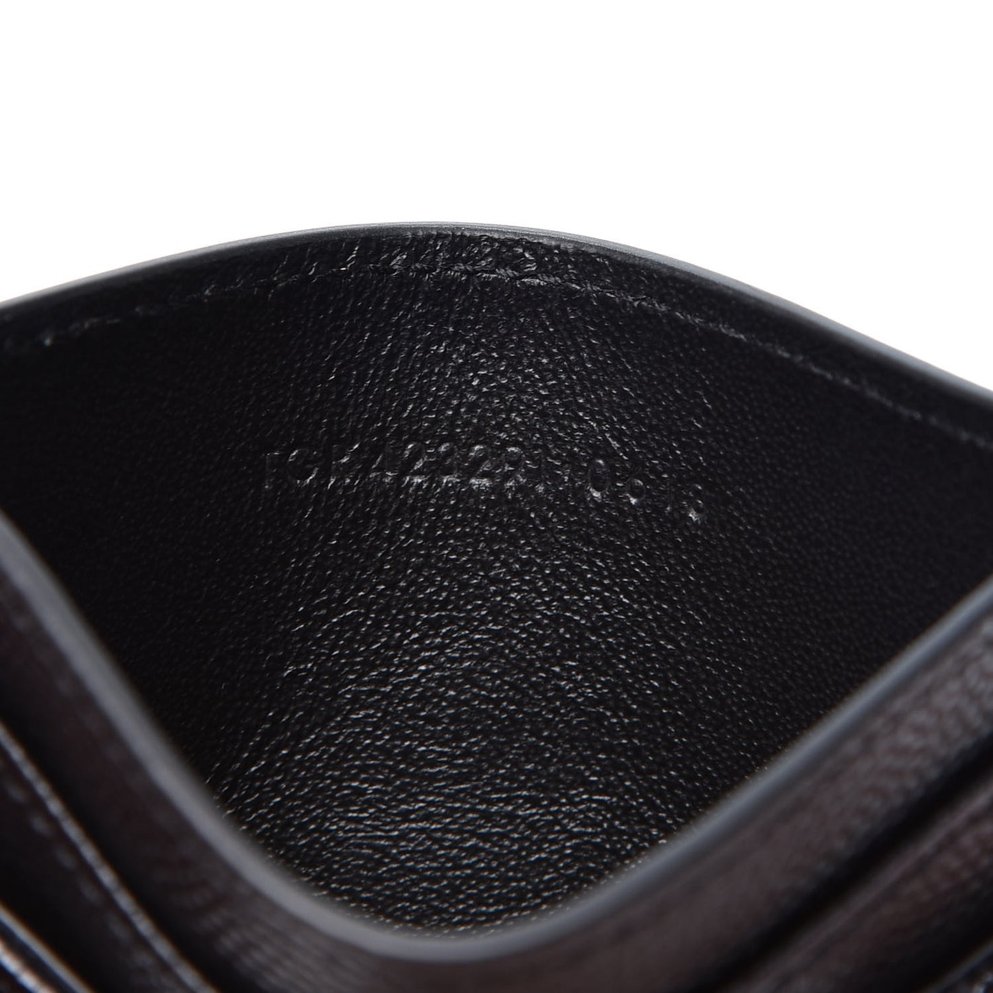 Grain De Poudre Matelasse Chevron Monogram Credit Card Case Black
