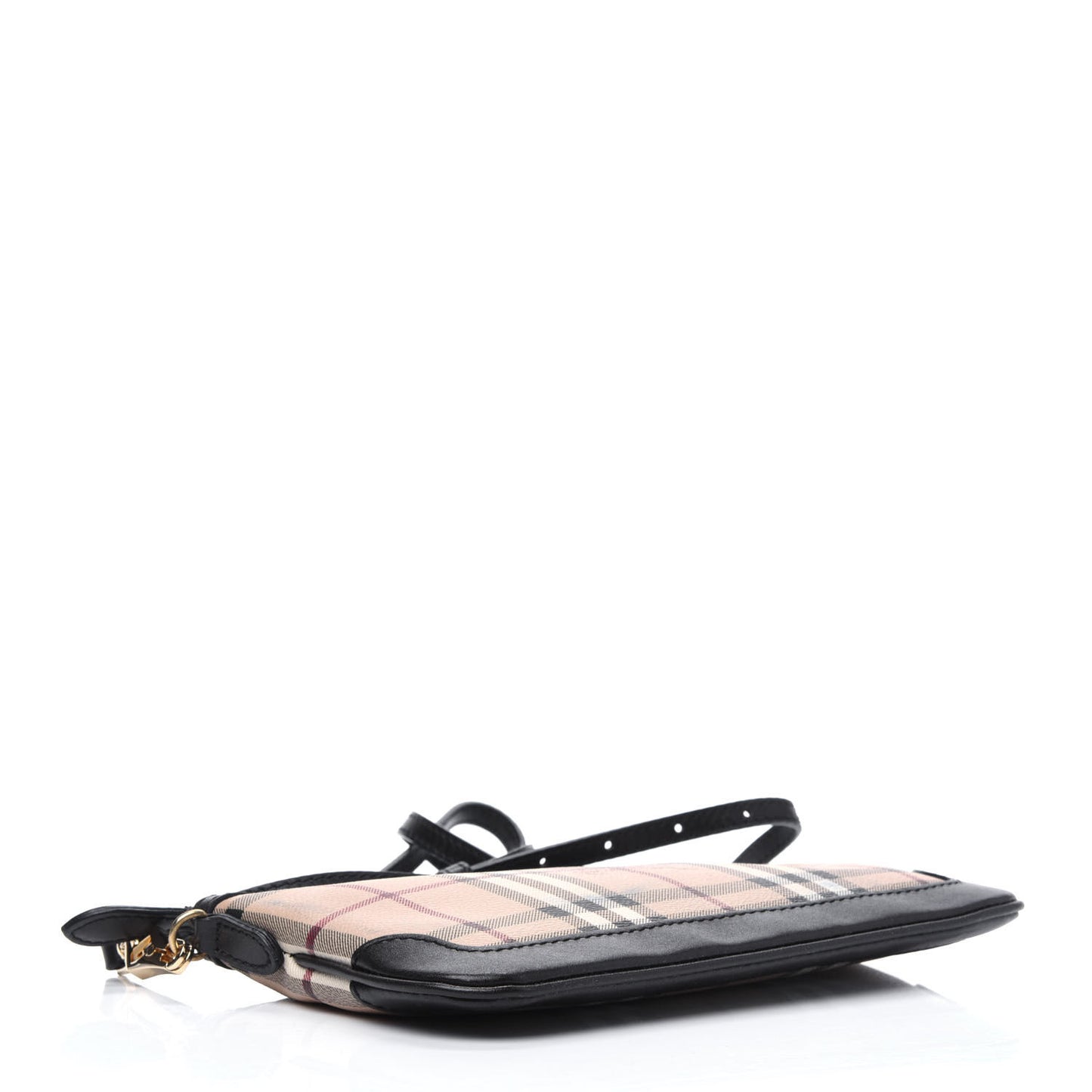 Haymarket Check Small Peyton Crossbody Clutch Bag Chocolate