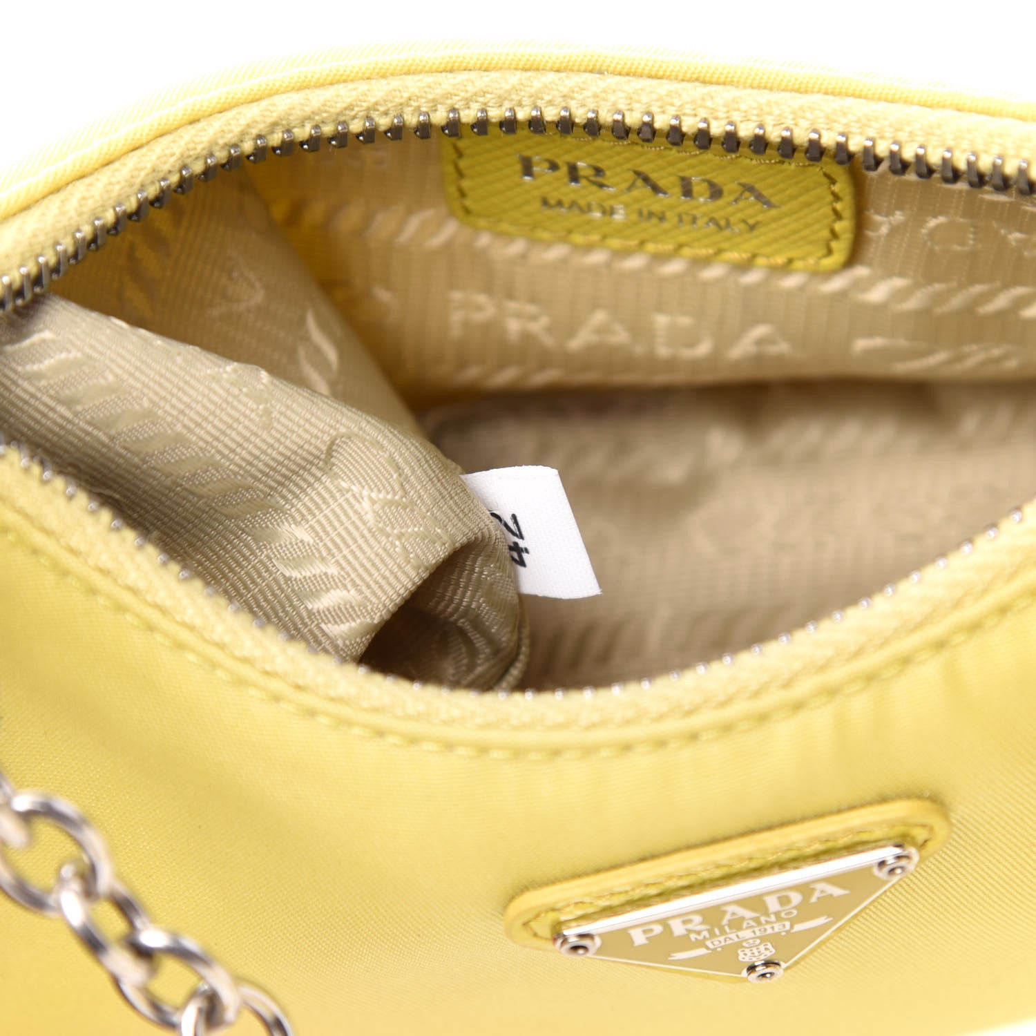 Prada Tessuto Nylon Saffiano Mini Re-Edition 2000 Shoulder Bag Ananas 7 of 10
