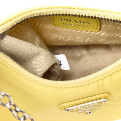 Prada Tessuto Nylon Saffiano Mini Re-Edition 2000 Shoulder Bag Ananas 7 of 10