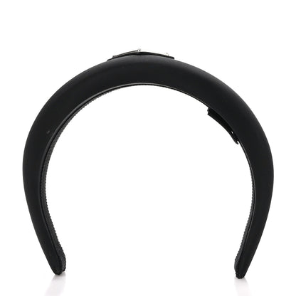 Prada Re-Nylon Metal Triangle Logo Headband Black 1 of 6