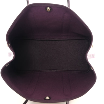 Hermes Twill H Negonda Garden Party 30 TPM Tote Ecru Cassis 5 of 11