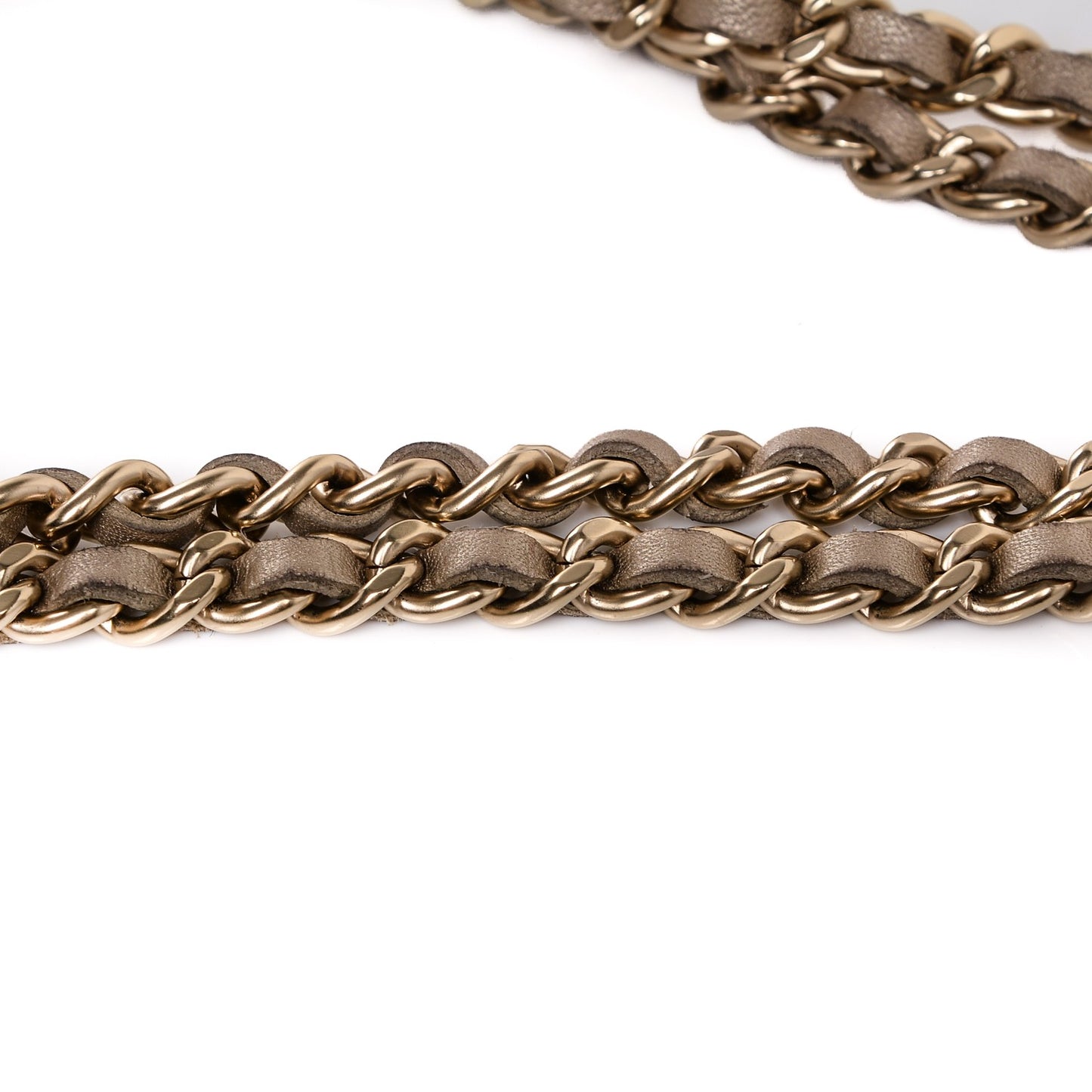 Metallic Perforated Calfskin Small Up In The Air Flap Light Gold