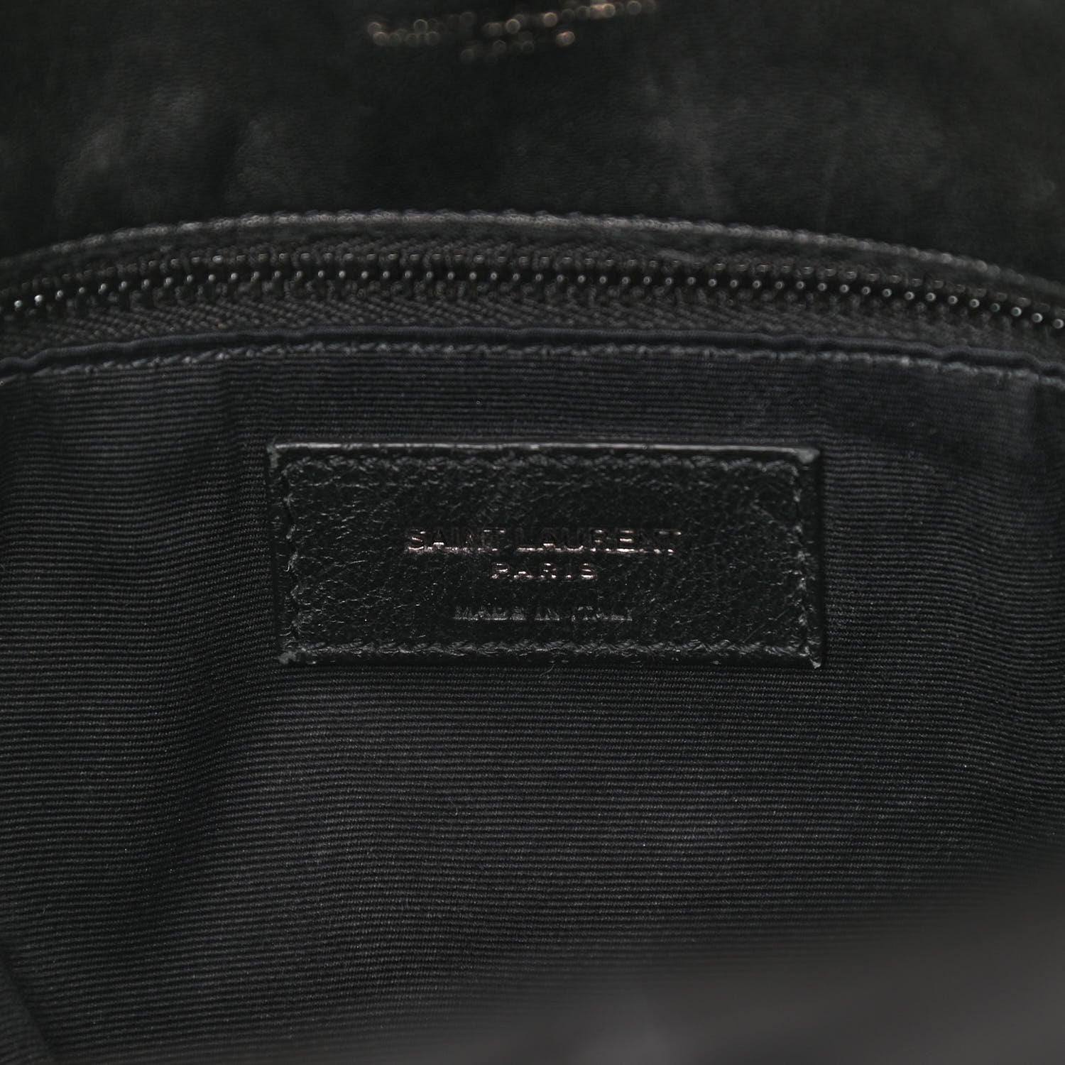 Saint Laurent Lambskin Quilted Medium Loulou Puffer Monogram Chain Satchel Black 8 of 11