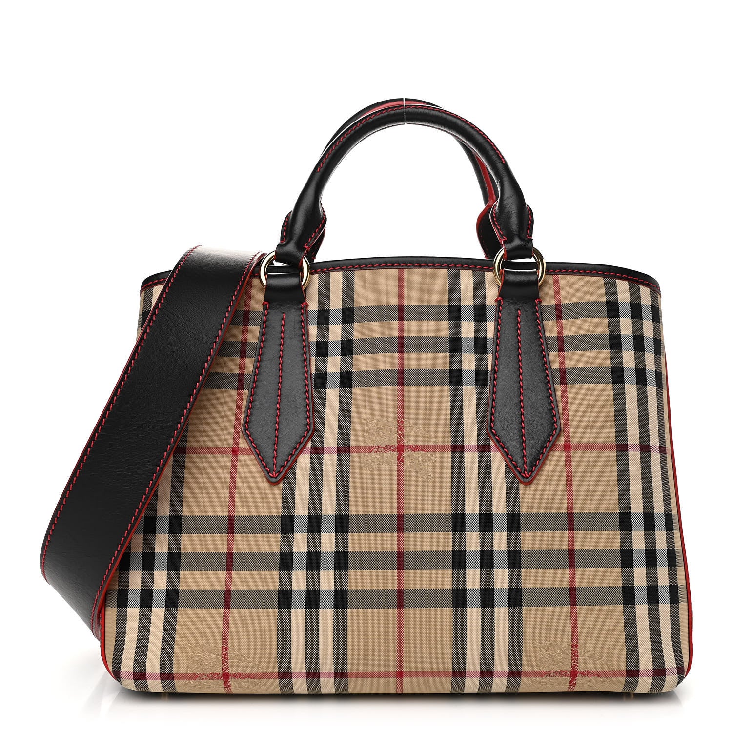 Burberry Horseferry Check Medium Ballingdon Tote Honey Black 1 of 10