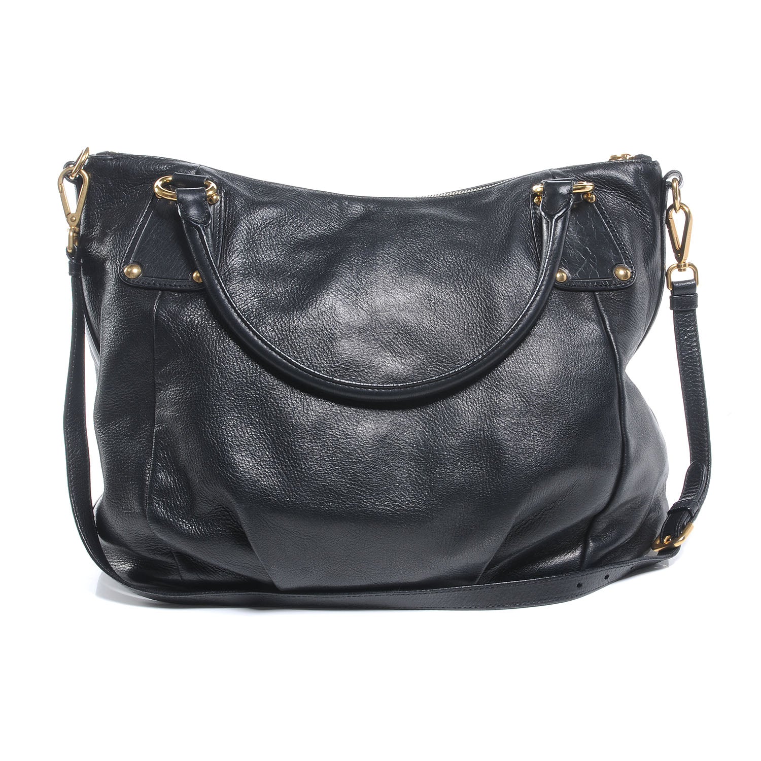 Prada Cervo Shine Tote Black 3 of 6