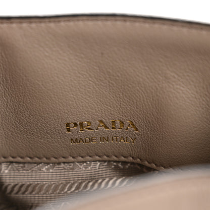 Prada Soft Grain Small Shopping Tote Argilla 6 of 12