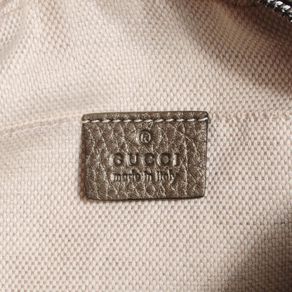 Gucci Metallic Pebbled Calfskin Small Soho Disco Bag Sasso 6 of 9