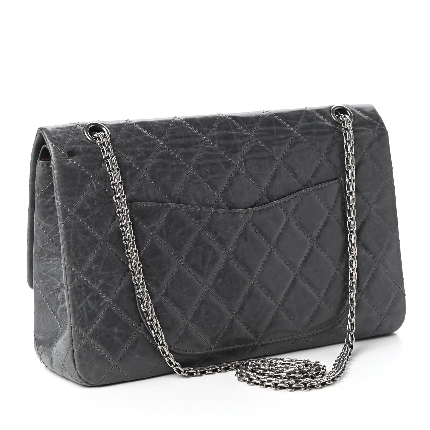 Chanel Aged Calfskin Quilted 50th Anniversary 2.55 Reissue 227 Flap Grey 3 of 11